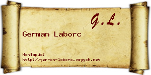 German Laborc névjegykártya
